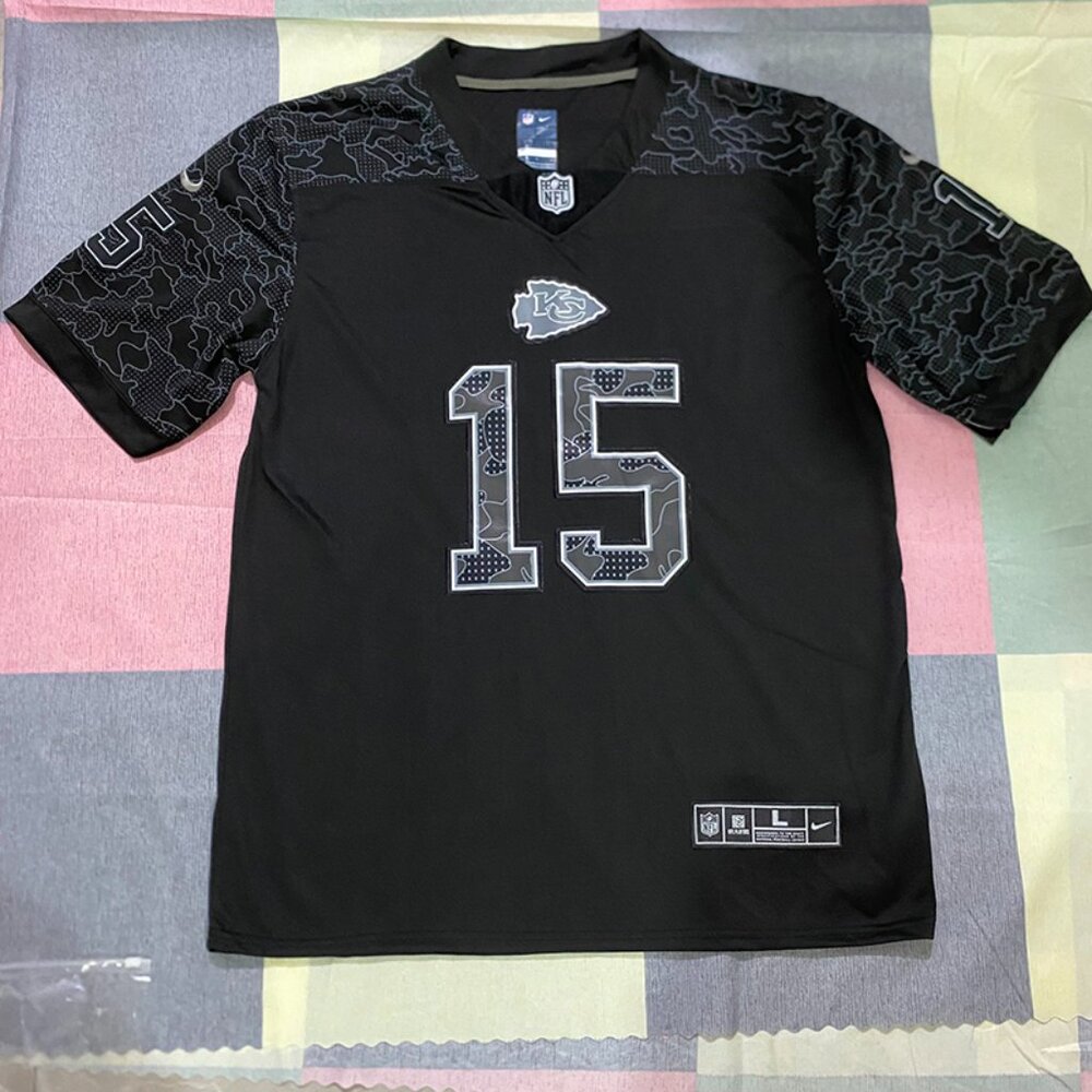 NFL Kansas City Chiefs Mahomes NO.15 Black Jersey